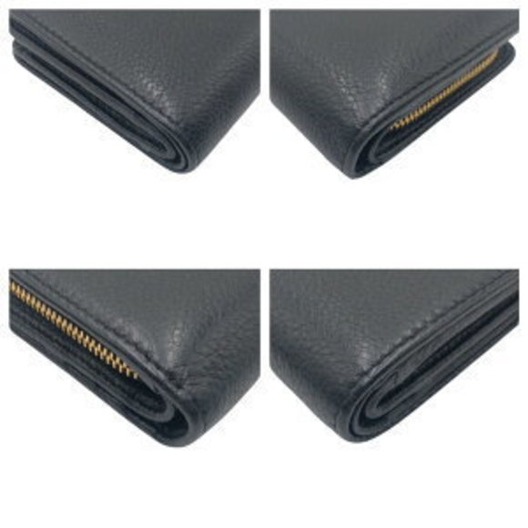 PRADA Black Leather Bifold Wallet Folding - Picture 3 of 9